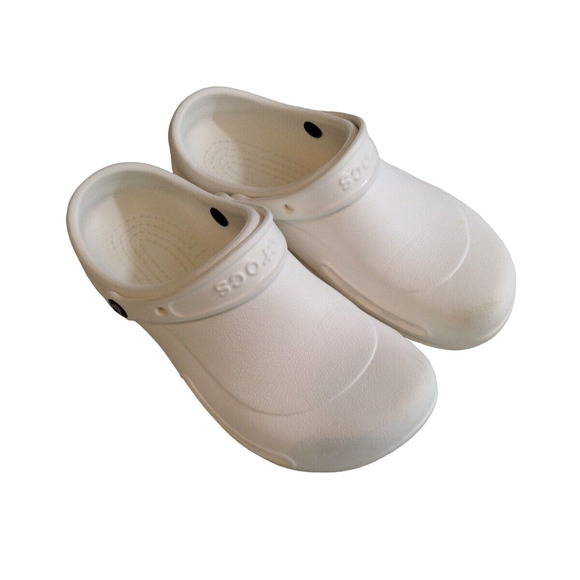CROCS Shoes - Crocs at Work Unisex Sz W 10 / M 8 Bistro Clog Slip Resistant White Work Comfort
